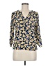 Daniel Rainn 100% Rayon Blue 3/4 Sleeve Blouse Size M - photo 1