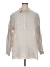 J. McLaughlin 100% Linen Ivory Long Sleeve Blouse Size XL - photo 1