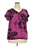 Worthington 100% Polyester Purple Short Sleeve Blouse Size XXL - photo 1