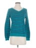 Lands' End Stripes Teal Pullover Sweater Size S - photo 1