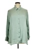 Old Navy 100% Polyester Solid Green Long Sleeve Blouse Size XL - photo 1