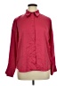 Line & Dot Solid Burgundy Long Sleeve Blouse Size 14 - photo 1