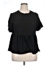Shein Curve Black Short Sleeve Top Size 14 Plus (1) - photo 1