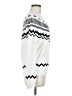Merokeety Chevron-herringbone White Pullover Sweater Size M - photo 4
