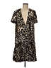 Just Cavalli 100% Polyester Animal Print Brown Tan Casual Dress Size EU (IT) 46 / US 10 - photo 1