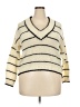 A New Day 100% Recycled Polyester Stripes Ivory Pullover Sweater Size XXL - photo 1