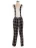 Unbranded 100% Polyester Plaid Black Jumpsuit Size XL - photo 1