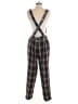 Unbranded 100% Polyester Plaid Black Jumpsuit Size XL - photo 2