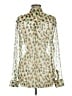 Le Superbe Animal Print Green Long Sleeve Blouse Size 8 - photo 2