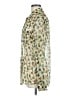 Le Superbe Animal Print Green Long Sleeve Blouse Size 8 - photo 5