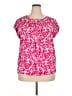 Monday Fun 100% Polyester Pink Short Sleeve Blouse Size XXL - photo 1