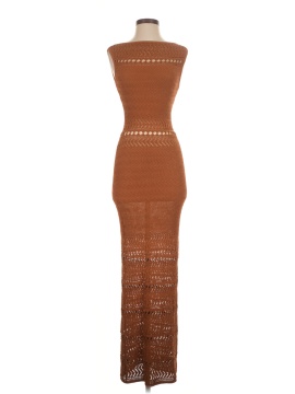 brown dress jacket Ali Warm Brown Sweetheart Ruched Wrap Maxi Dress – Club L London main image 0