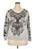 DressBarn Paisley Silver Pullover Sweater Size 2X - photo 1