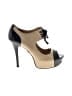 L.A.M.B. 100% Leather Color Block Ivory Tan Heels Size 8 - photo 1