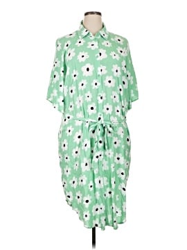 monki green shirt dress Linen Oversize Shirt Dress Margo Forest Green main image 1