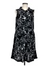 Nina Leonard Graphic Black Cocktail Dress Size M - photo 1