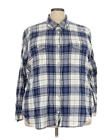 Lane Bryant Long Sleeve Button-Down Shirt (view 1)