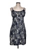 Nine Britton Print Blue Cocktail Dress Size L - photo 1