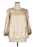 Shein Curve 100% Polyester Metallic Gold 3/4 Sleeve Blouse Size 14 Plus (1) - photo 1