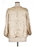 Shein Curve 100% Polyester Metallic Gold 3/4 Sleeve Blouse Size 14 Plus (1) - photo 2