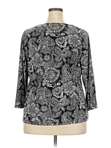 M Collection 3/4 Sleeve Blouse (view 2)