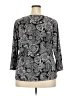 M Collection Silver Black 3/4 Sleeve Blouse Size 2X - photo 2