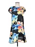Glamorous 100% Polyester Print Blue Casual Dress Size S - photo 1