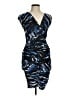 BCBGMAXAZRIA Graphic Blue Cocktail Dress Size M - photo 1