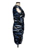 BCBGMAXAZRIA Graphic Blue Cocktail Dress Size M - photo 4