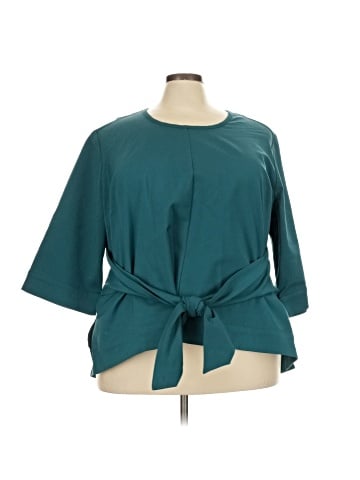 Melissa McCarthy Seven7 3/4 Sleeve Blouse (view 1)