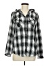 Boston Traders Plaid Silver Long Sleeve Blouse Size M - photo 1