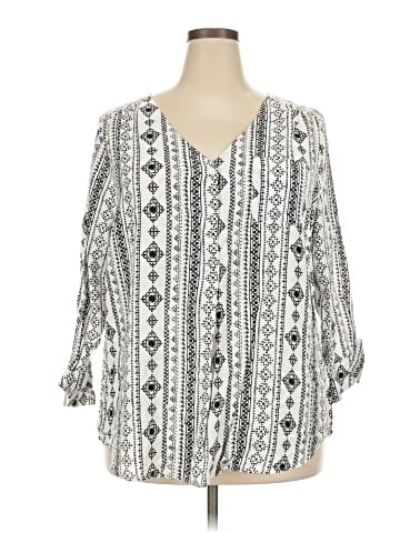 Como Blu 3/4 Sleeve Blouse (view 1)
