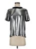 Rag & Bone 100% Polyester Metallic Silver Short Sleeve Top Size XS - photo 1