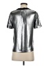 Rag & Bone 100% Polyester Metallic Silver Short Sleeve Top Size XS - photo 2