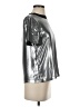 Rag & Bone 100% Polyester Metallic Silver Short Sleeve Top Size XS - photo 4