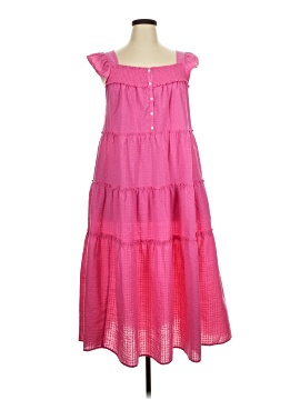 sachin and babi light blue dress Fit & Flare Jersey Smocked-Waist Midi Dress