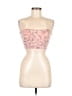 Unbranded Floral Graphic Pink Tube Top Size M - photo 1