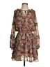 Fate 100% Polyester Paisley Brown Casual Dress Size S - photo 1