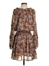 Fate 100% Polyester Paisley Brown Casual Dress Size S - photo 2