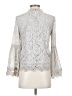 Listicle Silver 3/4 Sleeve Blouse Size S - photo 2