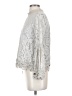 Listicle Silver 3/4 Sleeve Blouse Size S - photo 5