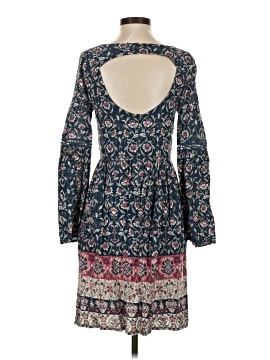 princess polly baby blue dress Altar'd State Women Small Blue Floral Long Sleeve Cold Shoulder Shift Dress  X main image 0