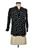 Maeve 100% Rayon Polka Dots Black Long Sleeve Blouse Size XS - photo 1