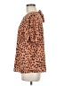 Papermoon 100% Polyester Animal Print Orange Short Sleeve Blouse Size M - photo 5