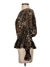 Victor Alfaro Collective 100% Polyester Animal Print Brown Long Sleeve Blouse Size XS - photo 5