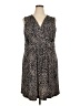 Veronica M. Animal Print Brown Casual Dress Size 2X - photo 1