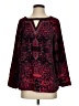 Soft Surroundings 100% Polyester Burgundy Long Sleeve Blouse Size XS - photo 1
