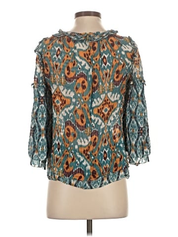 Tory Burch 3/4 Sleeve Silk Top (view 2)