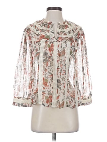 Feathers 3/4 Sleeve Blouse (view 1)