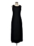 Karin Stevens 100% Polyester Solid Black Casual Dress Size 10 - photo 1